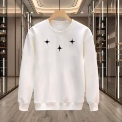 3 YILDIZ BASKILI BEYAZ SWEATSHİRT