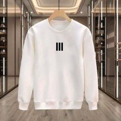 3 ÇİZGİ BASKILI BEYAZ SWEATSHİRT