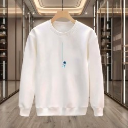 ASTRANOT BASKILI BEYAZ SWEATSHİRT