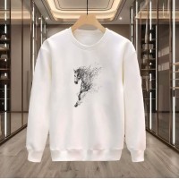 AT BASKILI BEYAZ SWEATSHİRT