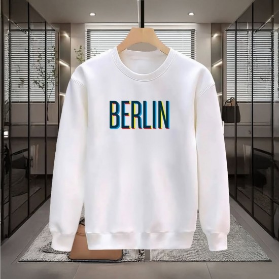 BERLİN BASKILI BEYAZ SWEATSHİRT