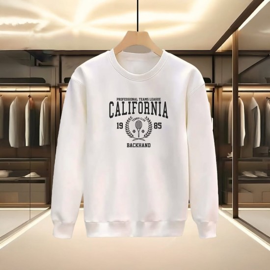 CALİFORNİA BASKILI BEYAZ SWEATSHİRT