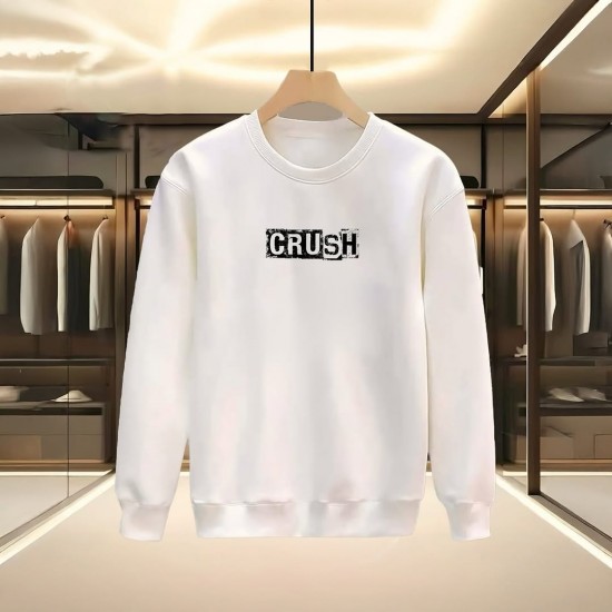 CRUSH BASKILI BEYAZ SWEATSHİRT