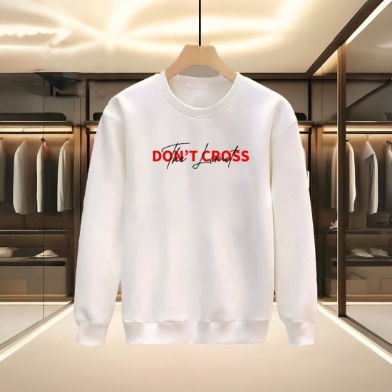 DON' CROSS BASKILI BEYAZ SWEATSHİRT
