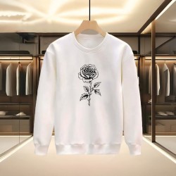 GÜL BASKILI BEYAZ SWEATSHİRT