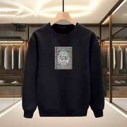 HALI BASKILI SİYAH SWEATSHİRT