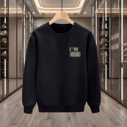 IM OK BASKILI SİYAH SWEATSHİRT