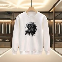 KARTAL BASKILI BEYAZ SWEATSHİRT