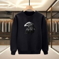 KARTAL BASKILI SİYAH SWEATSHİRT