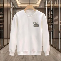 IM OK BASKILI BEYAZ SWEATSHİRT