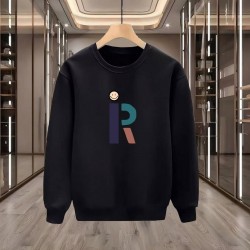 İR BASKILI SİYAH SWEATSHİRT