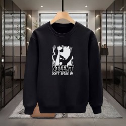 SLİENT BASKILI SİYAH SWEATSHİRT