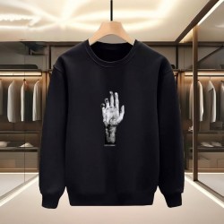 EL BASKILI SİYAH SWEATSHİRT