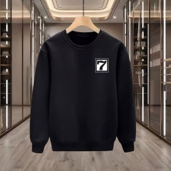 7 BASKILI SİYAH SWEATSHİRT