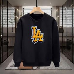 LA BASKILI SİYAH SWEATSHİRT