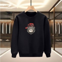 MAYMUN BASKILI SİYAH SWEATSHİRT