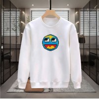 PİKSEL SMİLE BASKILI BEYAZ SWEATSHİRT