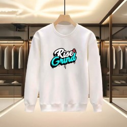 RISE GRIND BASKILI BEYAZ SWEATSHİRT
