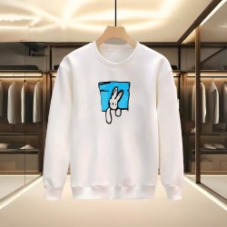 TAVŞAN BASKILI BEYAZ SWEATSHİRT