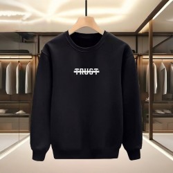 TRUST BASKILI SİYAH SWEATSHİRT