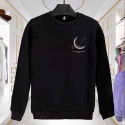 AY BASKILI SİYAH SWEATSHİRT